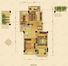 恒厚阳光城2室2厅1卫户型图