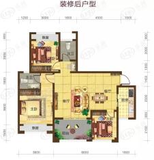 江南易居3室2厅2卫户型图