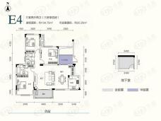 中冶中央公园3室2厅2卫户型图