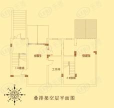 东海闲湖城山坡叠排架空层户型图