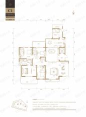 瀚海晴宇C1户型五室三厅六卫户型图