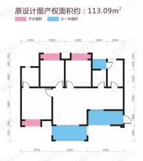 江南易居3室2厅2卫户型图