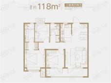 万科新都会3室2厅2卫户型图