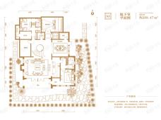 溪岸艺墅4室2厅3卫户型图