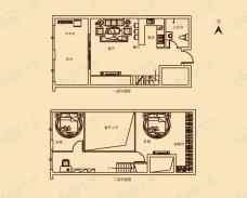 龙源湖国际广场2室2厅1卫户型图