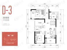 恒伟湘江时代3室2厅1卫户型图