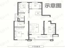 中海·九樾3室2厅2卫户型图