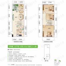 双悦SOHO3室2厅1卫户型图