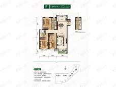 呼和浩特亿利生态城3室2厅2卫户型图