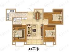 南水巴黎阳光3室2厅1卫户型图