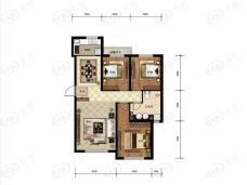 香格里拉二期▪玖玺台3室2厅1卫户型图