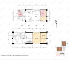 北京城建熙城2室2厅2卫户型图