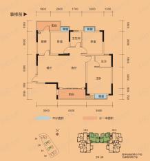 振业邕江雅苑3室2厅2卫户型图