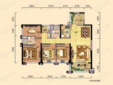 华发中央公园3室2厅2卫户型图