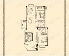 锦江现代城3室2厅2卫户型图