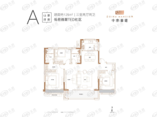 青岛中南·林樾3室2厅2卫户型图