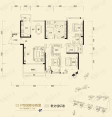 方直东岸4室2厅3卫户型图