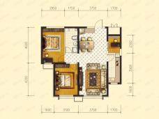 青福新城2室2厅1卫户型图