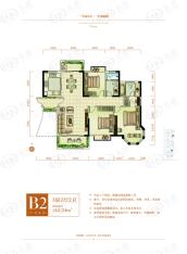 洞庭湖国际公馆3室2厅2卫户型图