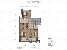 花样年东原香門第4室3厅4卫户型图