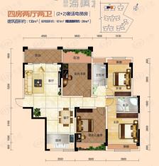 碧园海语城4室2厅2卫户型图