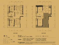 城市东岸4室2厅2卫户型图