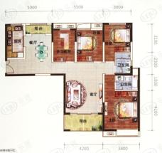 建业世纪华阳江山汇4室2厅2卫户型图