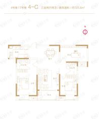 昆仑望岳3室2厅2卫户型图