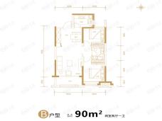 南益松江春晓2室2厅1卫户型图