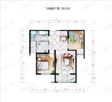 华安紫竹苑2室2厅1卫户型图