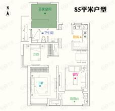 苏州魅力花园3室2厅1卫户型图