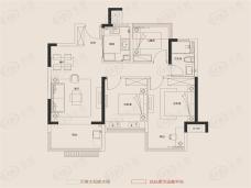 招商公园18723室2厅1卫户型图