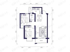 中垠悦城2室2厅1卫户型图