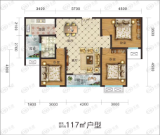 建业联盟新城3室2厅1卫户型图