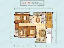 浔龙河学府4室2厅2卫户型图