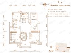 碧桂园公园壹号3室2厅2卫户型图