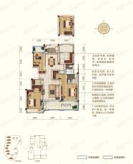 绿城桃源小镇A2四室两厅两卫户型图