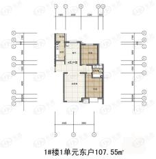 北环盛世3室2厅1卫户型图