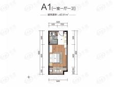 中海阅江府公寓A1户型户型图