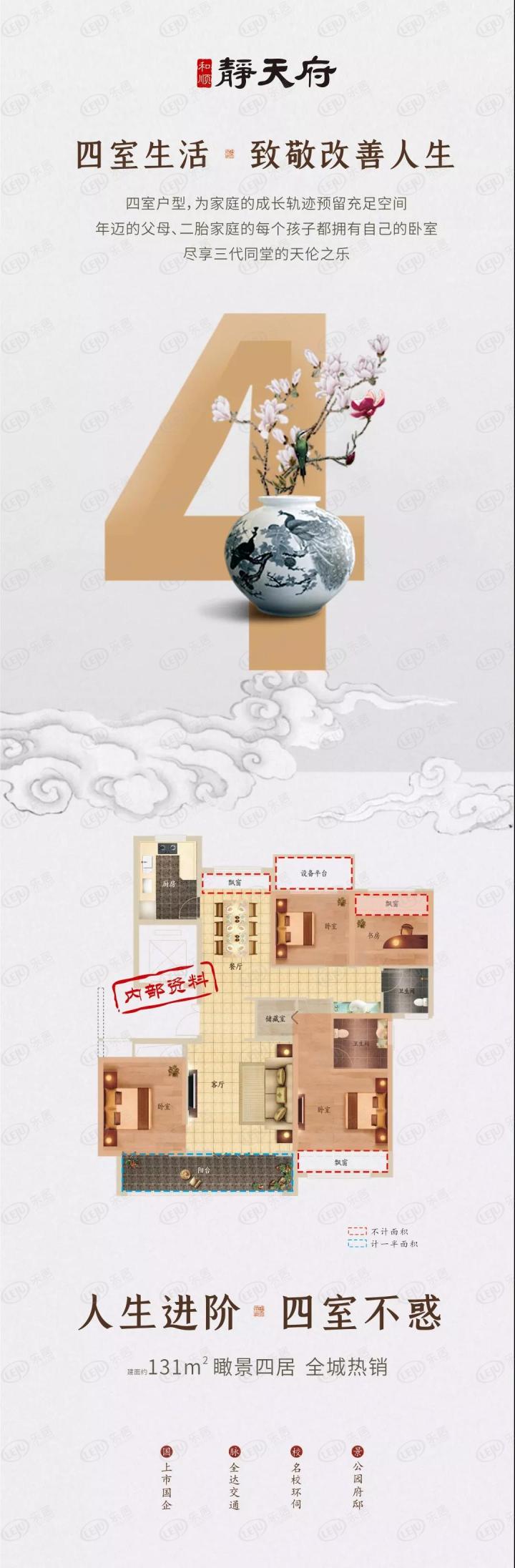 和顺静天府,在售户型区间99.13~131㎡.价格约7100-7200元/㎡