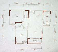 鎏嘉码头雲曜2室2厅1卫户型图