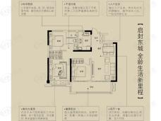 金鹏珑璟台3室2厅1卫户型图