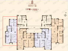 哈尔滨恒大时代广场3室2厅1卫户型图