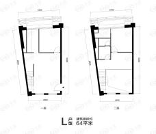 北京城建·北京密码2室2厅2卫户型图