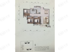 恒瑞新川中心3室2厅1卫户型图