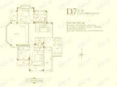 融侨新城法郡3室1厅2卫户型图