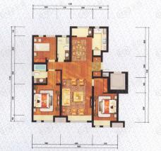 万科城3室2厅2卫户型图