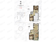 银城颐居悦见山3室2厅3卫户型图