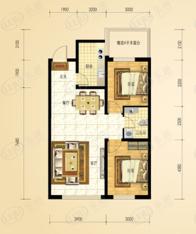 永江裕华园2室2厅1卫户型图