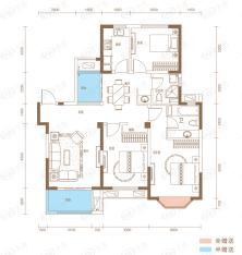 锦天金岸雅苑3室2厅2卫户型图